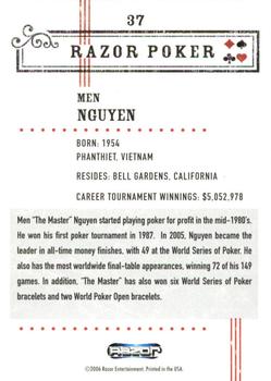 2006 Razor Poker #37 Men Nguyen Back